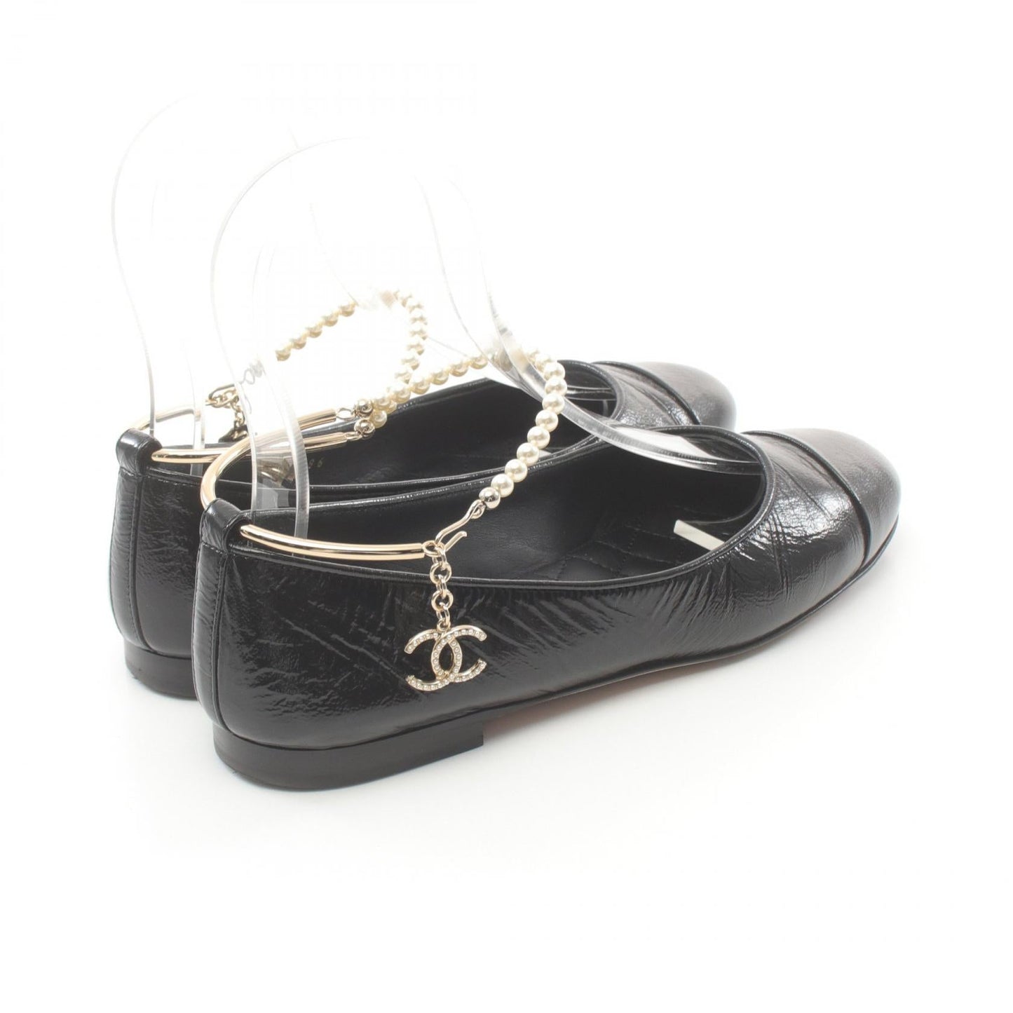 Chanel Leather Coco Mark Pumps Black