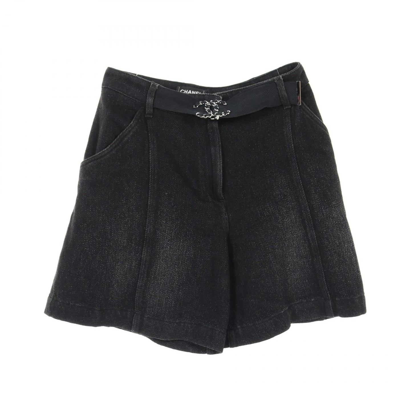 Chanel Coco Mark Denim Pants Black