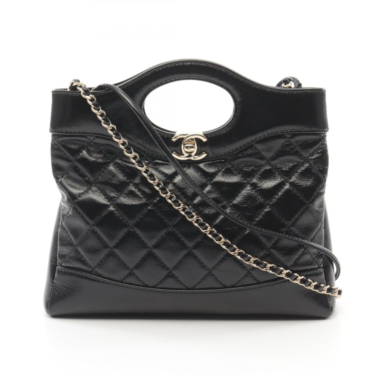 Chanel 31 Leather Shoulder Bag Black AS4133