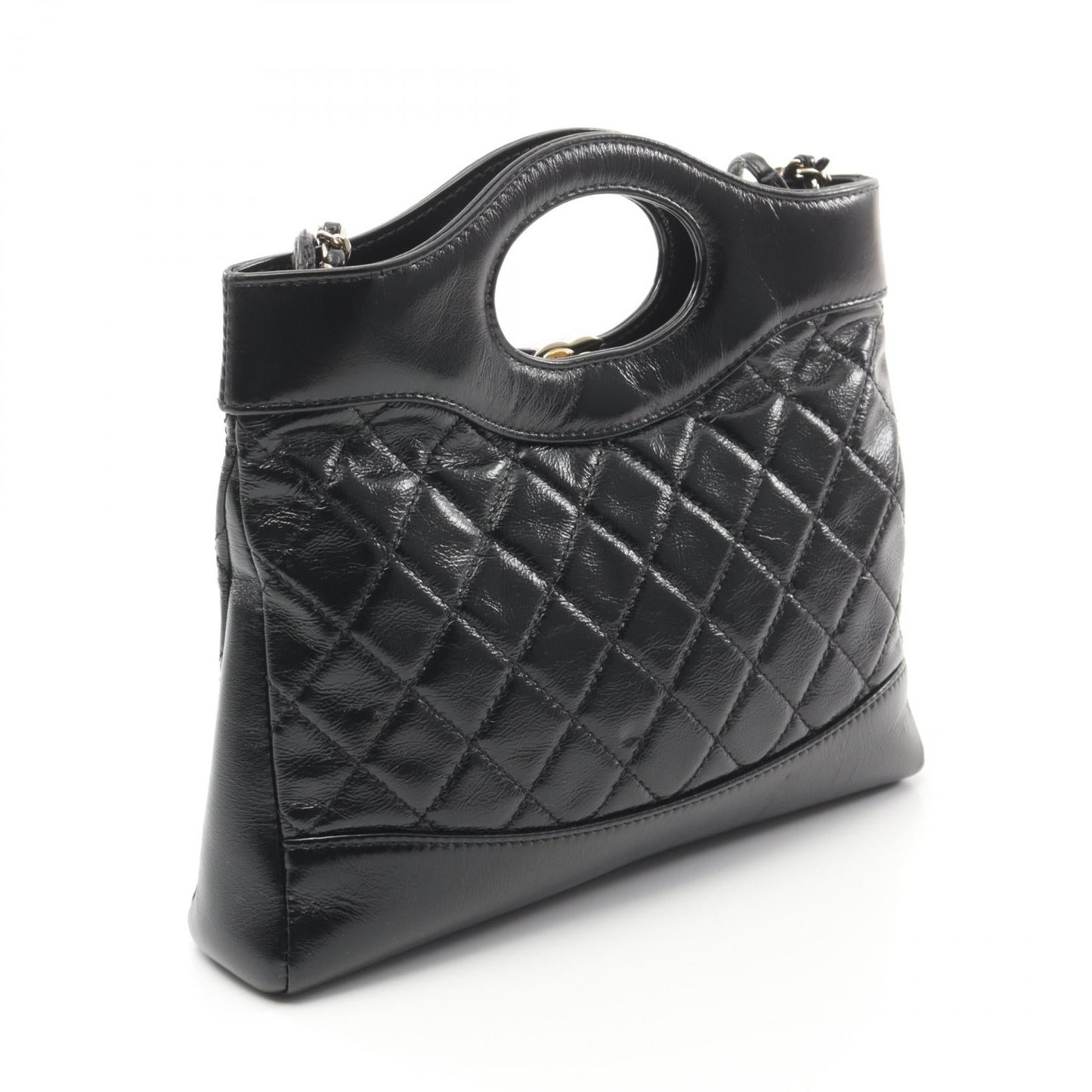 Chanel 31 Leather Shoulder Bag Black AS4133