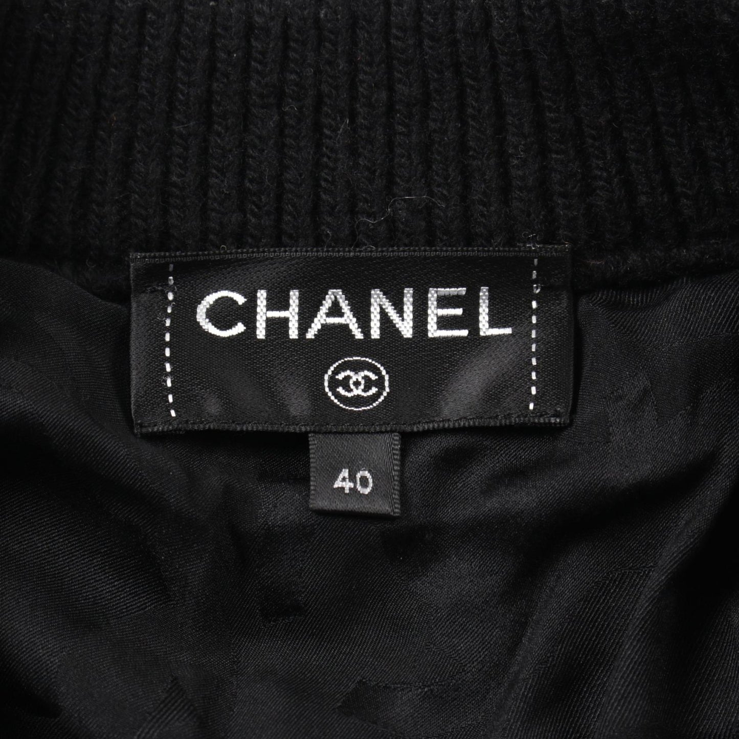 Chanel Acrylic Alpaca Jacket Black/White