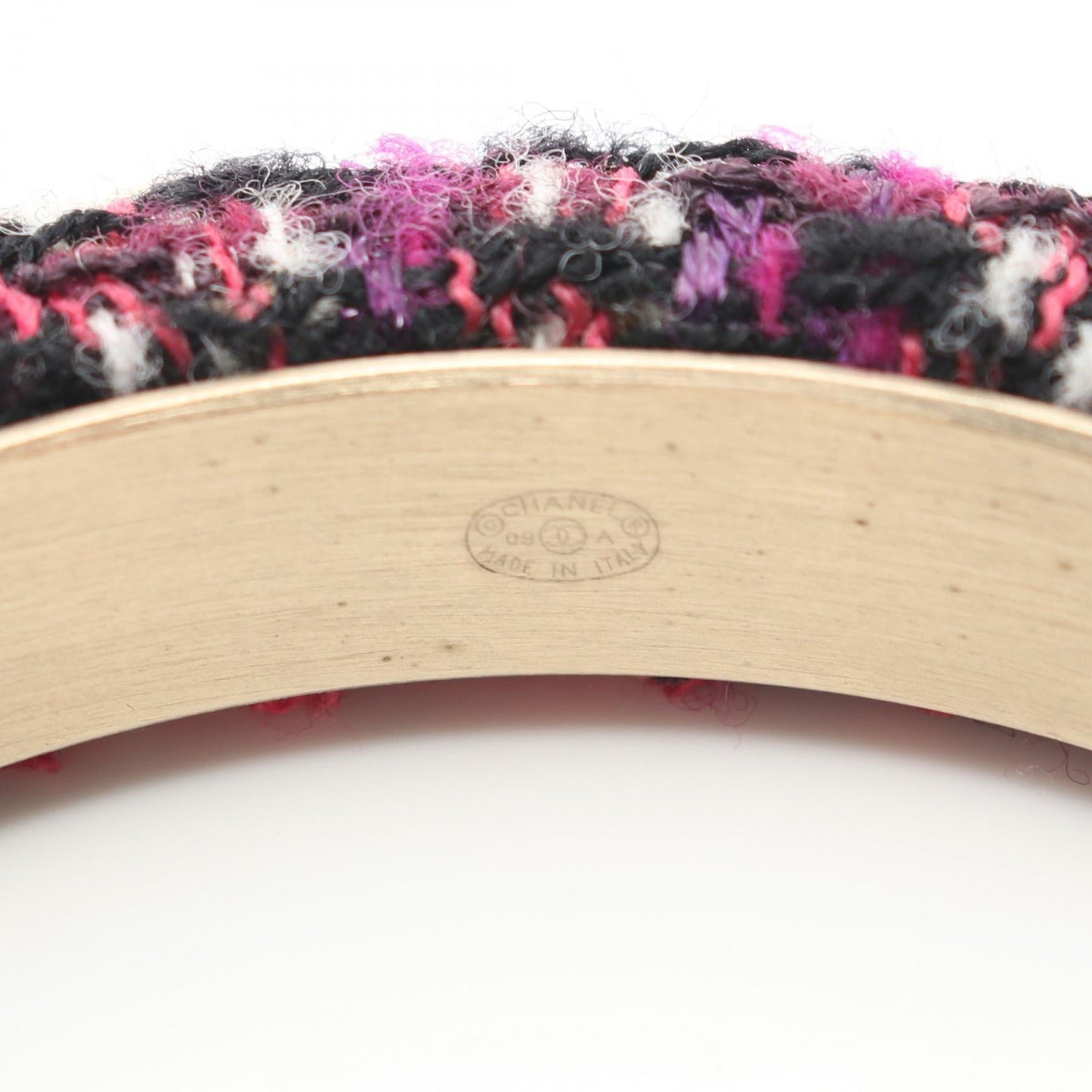 Chanel Coco Mark Bangle Gold Purple Multicolor