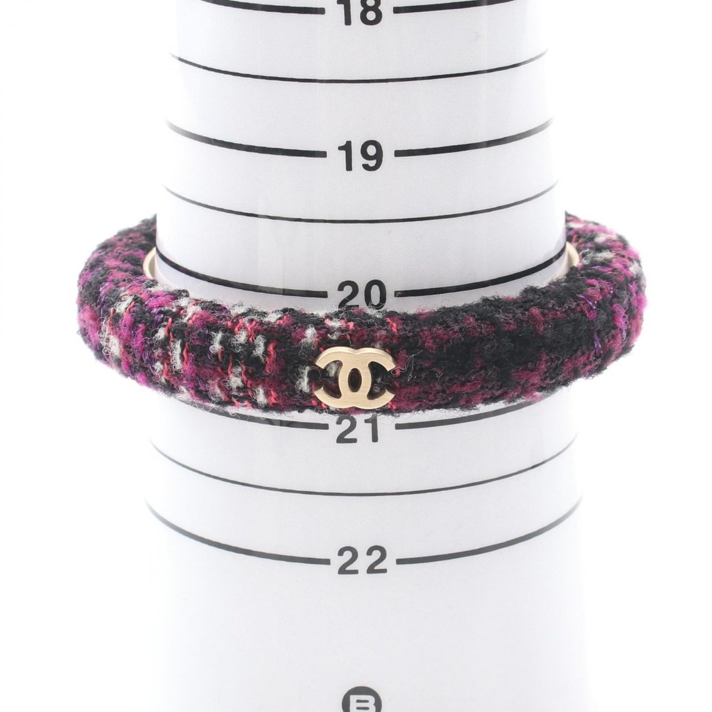 Chanel Coco Mark Bangle Gold Purple Multicolor