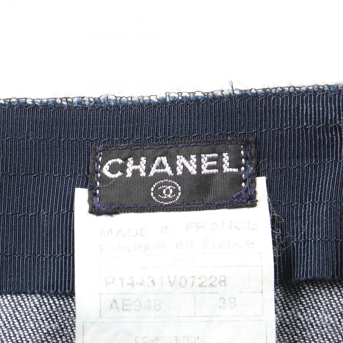 Chanel Cotton Skirt Navy P14431V07258