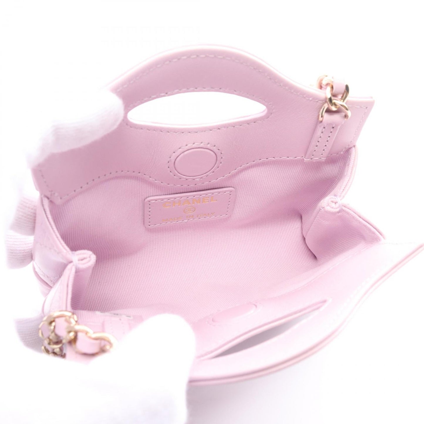 Chanel 31 Nano Leather Shoulder Bag Purple