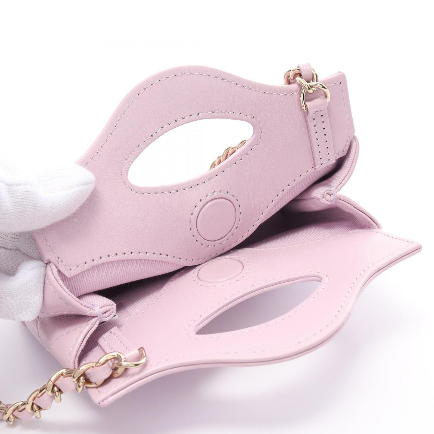 Chanel 31 Nano Leather Shoulder Bag Purple