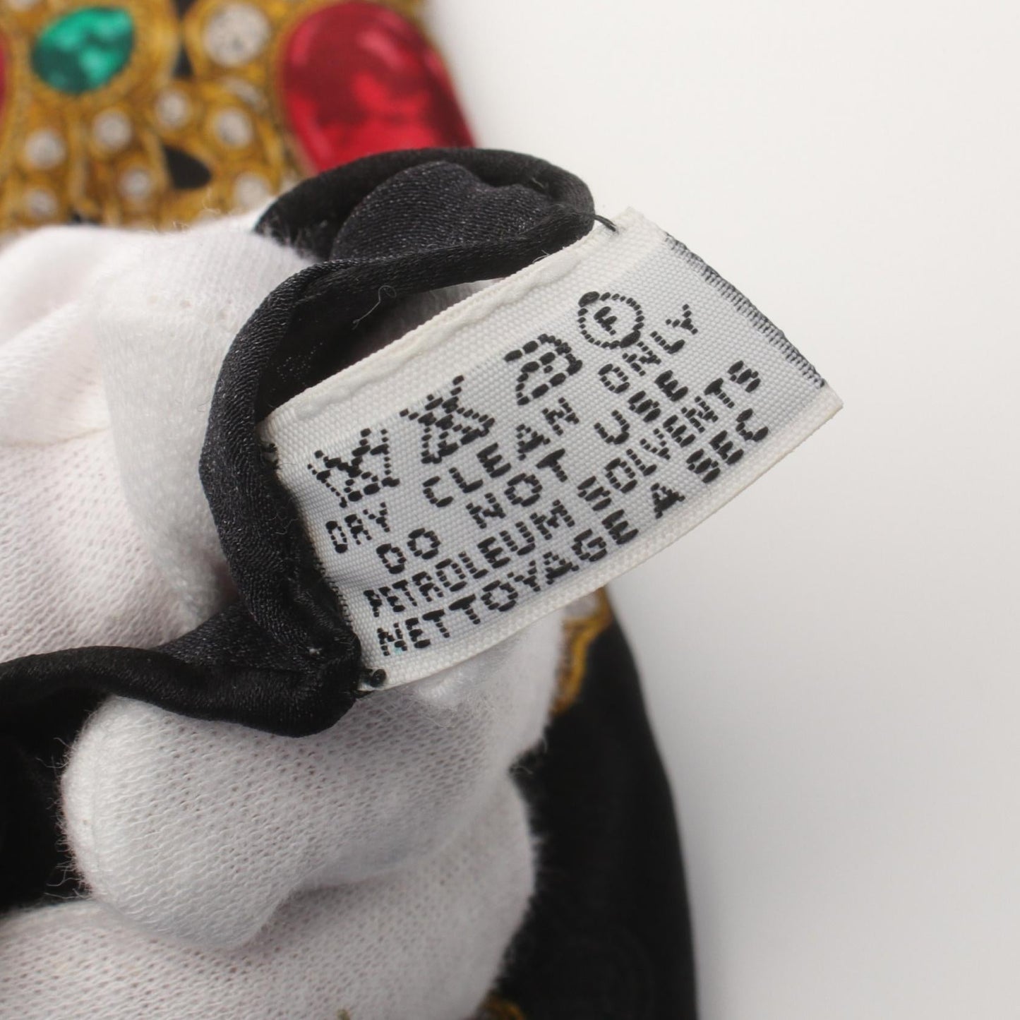 Chanel Silk Scarf Black Multicolor