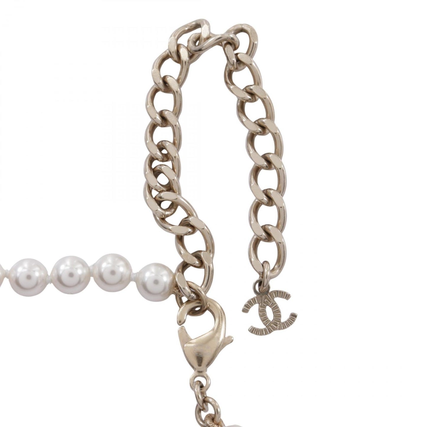 Chanel Coco Mark Choker Stainless Steel Faux Pearl
