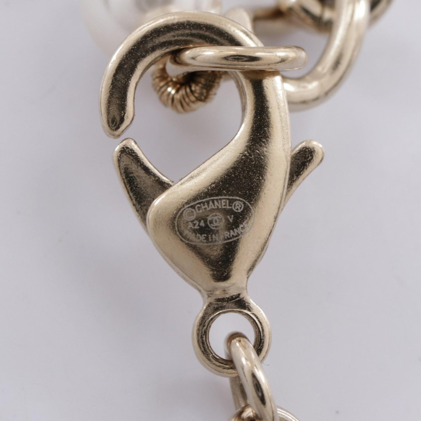 Chanel Coco Mark Choker Stainless Steel Faux Pearl