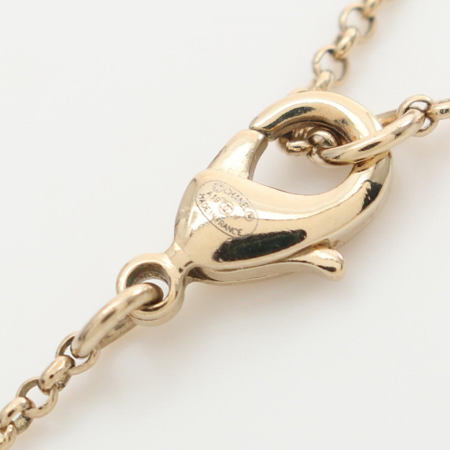 Chanel Camellia Coco Mark Necklace Gold Plated