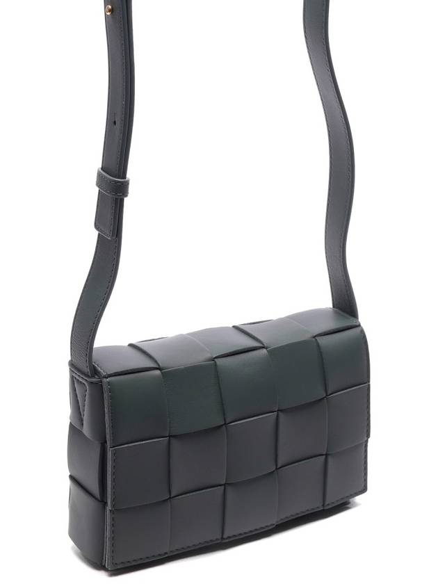 Bottega Veneta Cassette Intrecciato Small Cross Bag Dark Grey