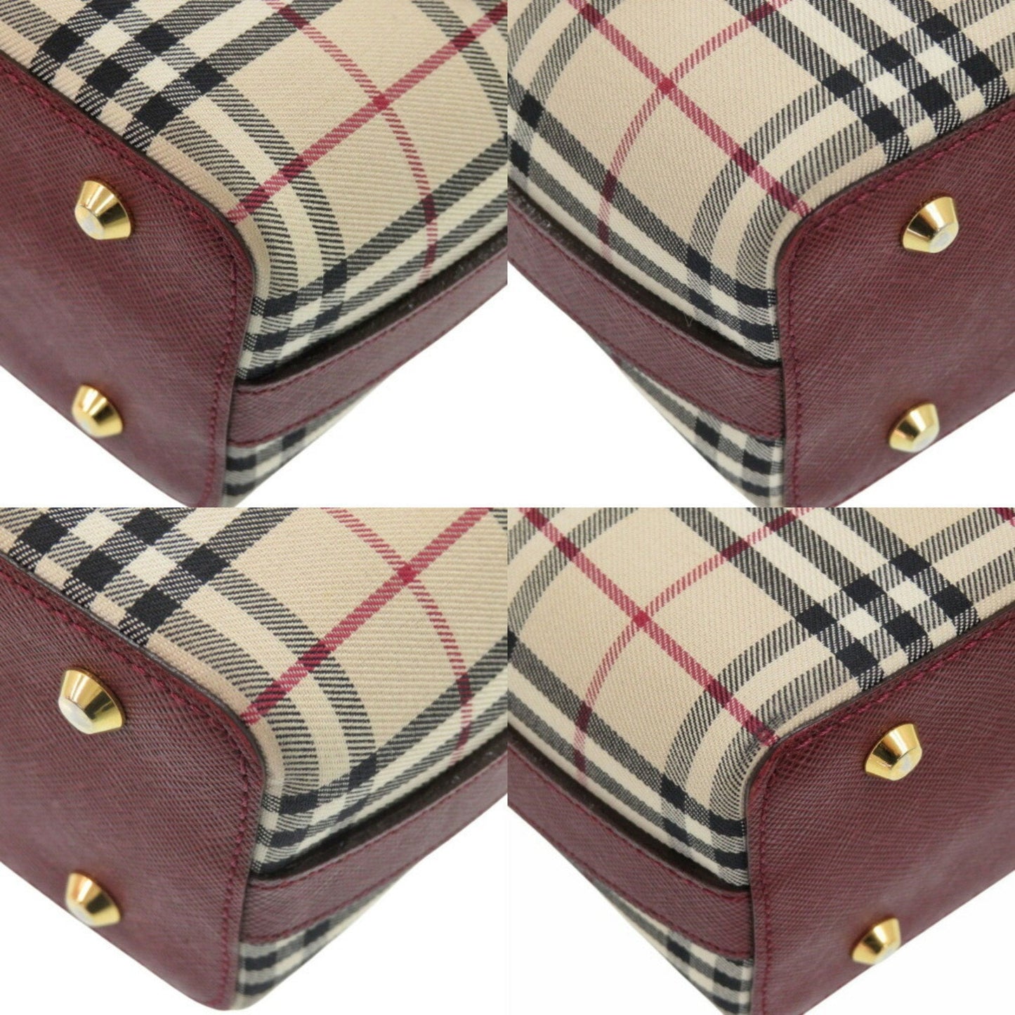Burberry Canvas Leather Handbag Shoulder Bag ()