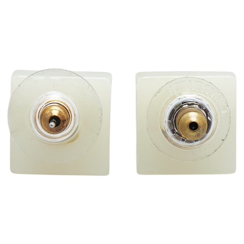 Chanel Coco Mark Square Earrings Plastic Metal