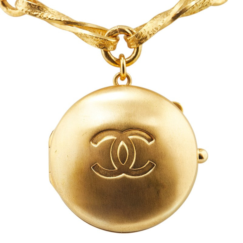Chanel Vintage Coco Mark Locket Pendant Necklace