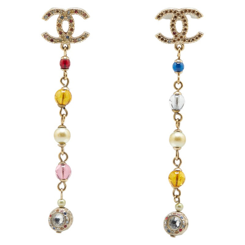 Chanel Coco Mark Rhinestone Bijou Earrings