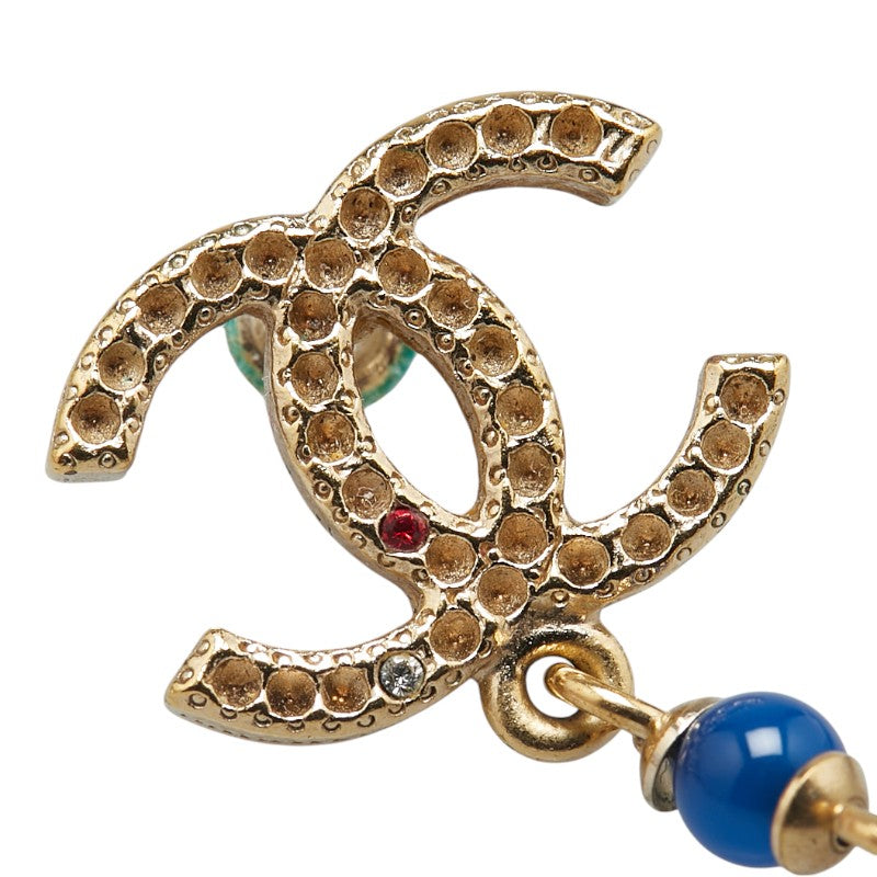 Chanel Coco Mark Rhinestone Bijou Earrings
