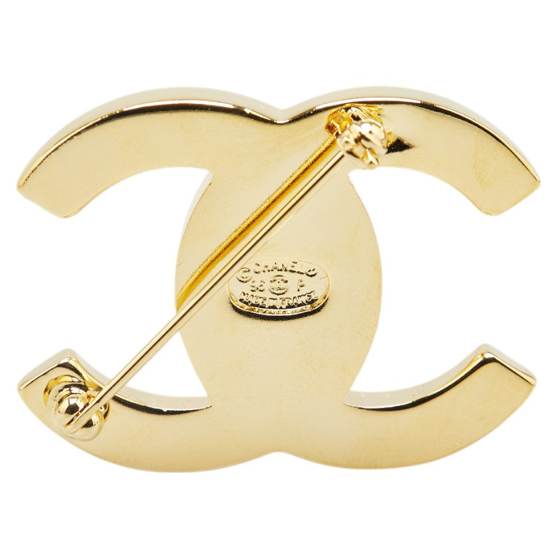 Chanel Coco Mark Turnlock Brooch Gold