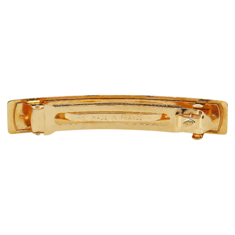 Chanel Vintage Logo Gold Hair Barrette