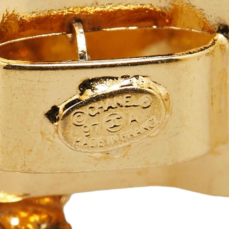 Chanel Vintage Logo Gold Hair Barrette