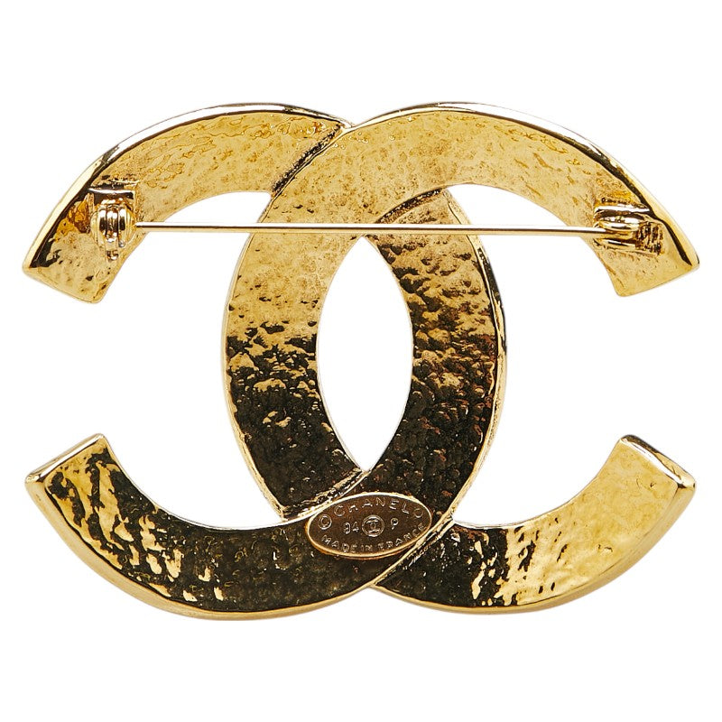 Chanel Vintage Coco Mark Brooch Gold