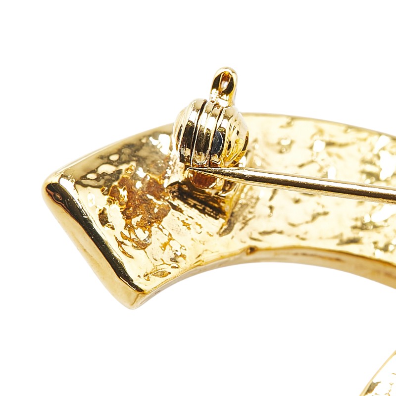 Chanel Vintage Coco Mark Brooch Gold