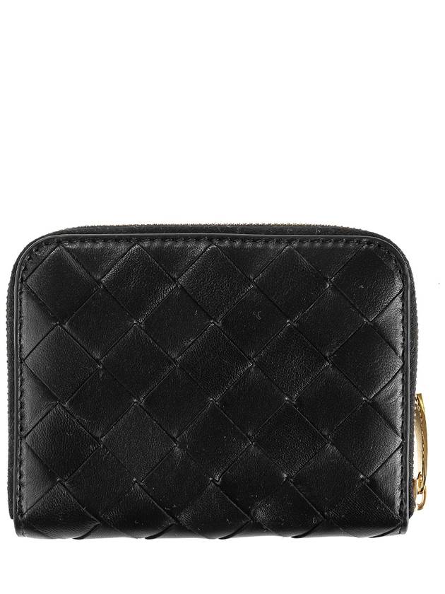 Bottega Veneta Intrecciato Zipped Coin Wallet Black
