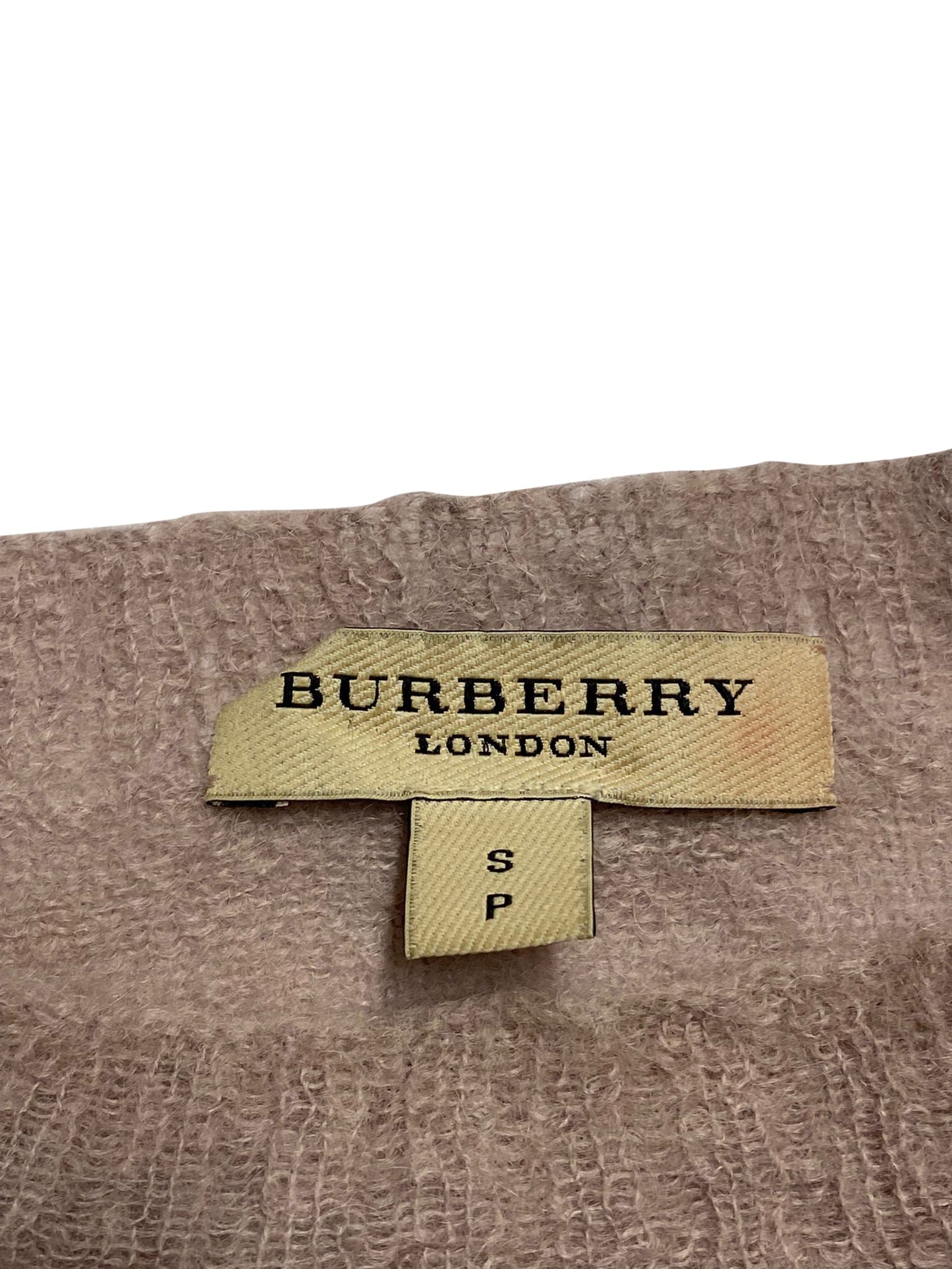 Burberry Crewneck Knit Sweater in Pink Wool