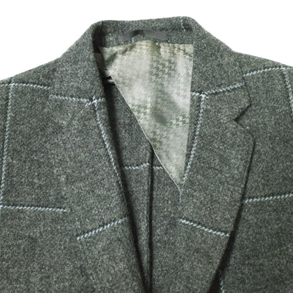 Gucci Wool 2B Jacket Gray Tailored