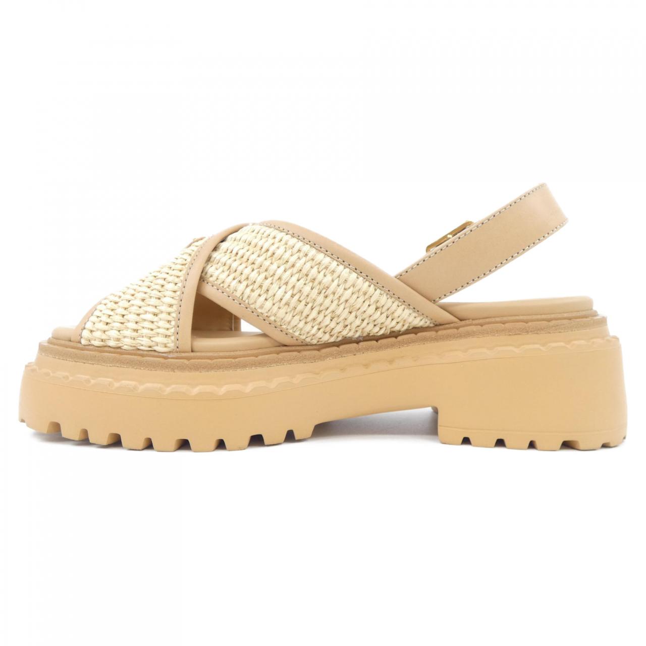 Prada 1X106O Crochet Leather Sandals