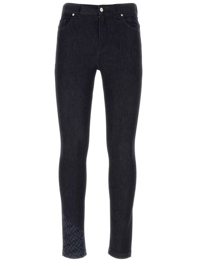 Fendi Denim Straight Pants FLP299AQLU F0QA2 Blue