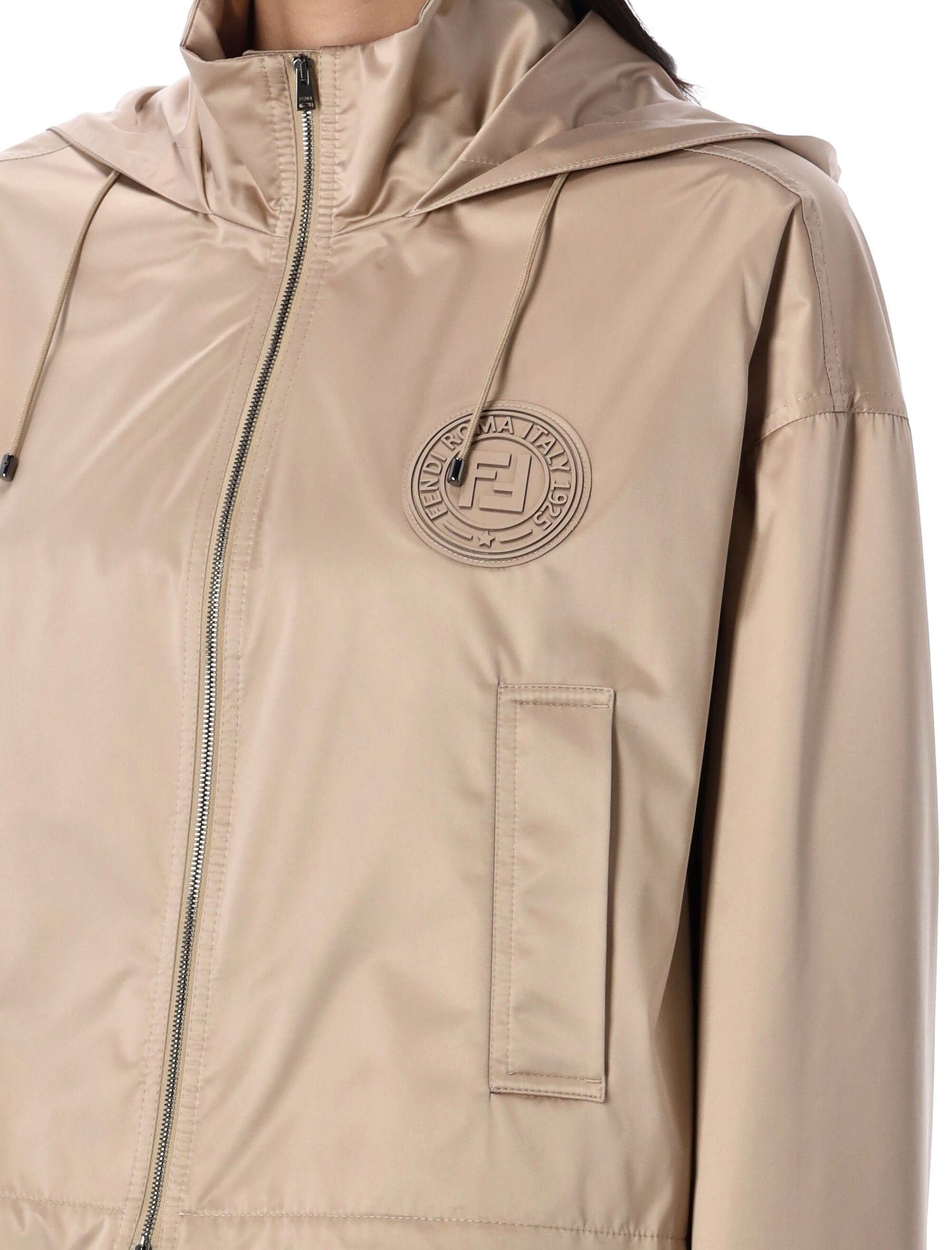FENDI Cropped Windbreaker Jacket - Women's Size S