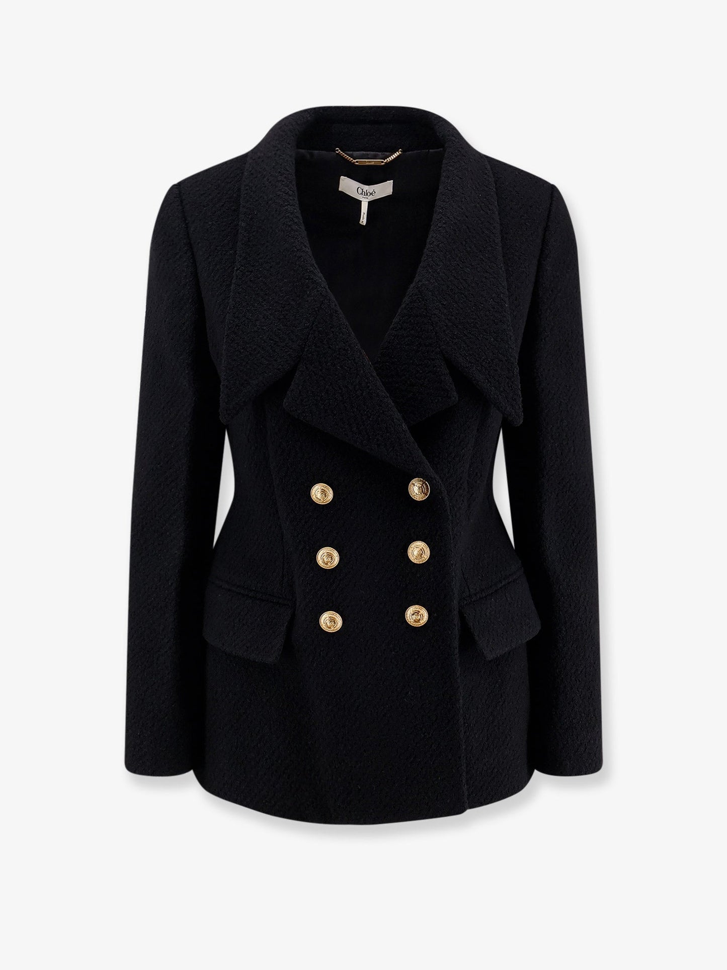 Chloe' Women Double-Breasted Virgin Wool Blend Blazer