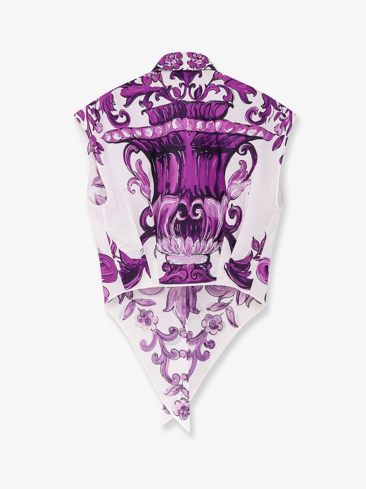 Dolce & Gabbana Women Cotton Shirt With Maiolica Print