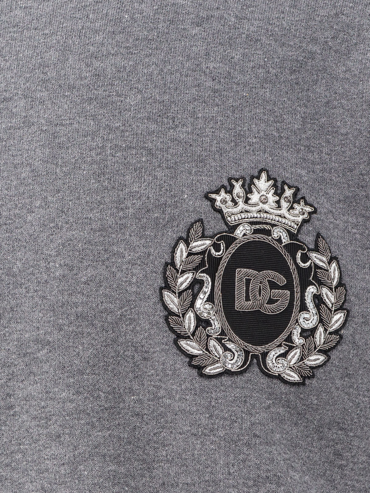 Dolce & Gabbana Men Cotton Sweatshirt With Logo Patch