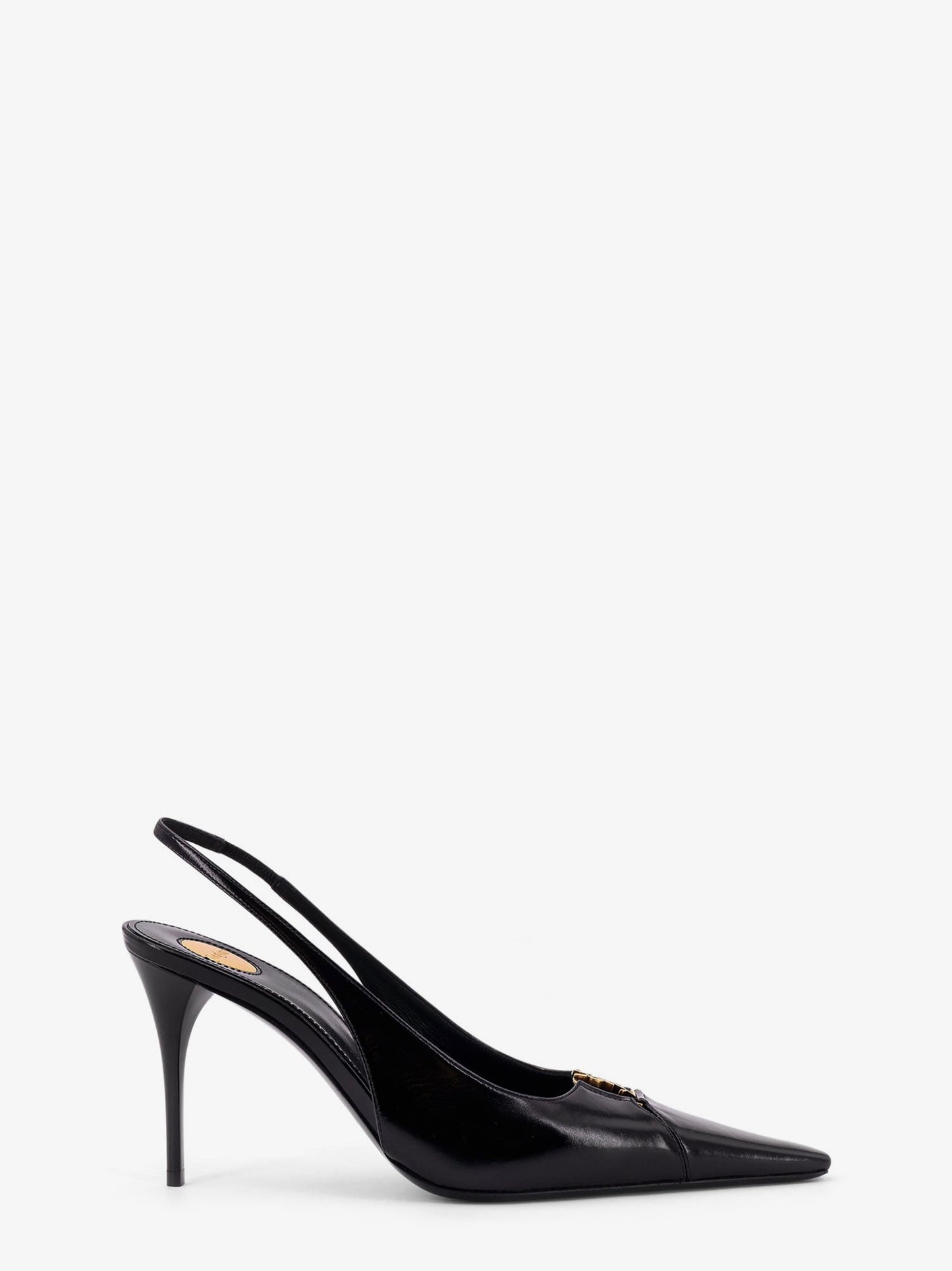 Saint Laurent Women Babylone 90 Pum Leather Slingback Pumps