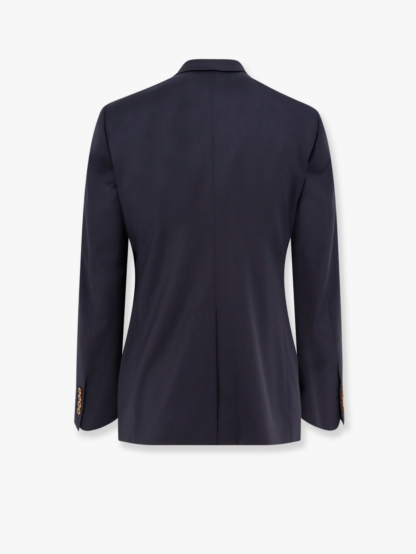 Dolce & Gabbana Men Stretch Virgin Wool Blazer With Frontal Logo Patch