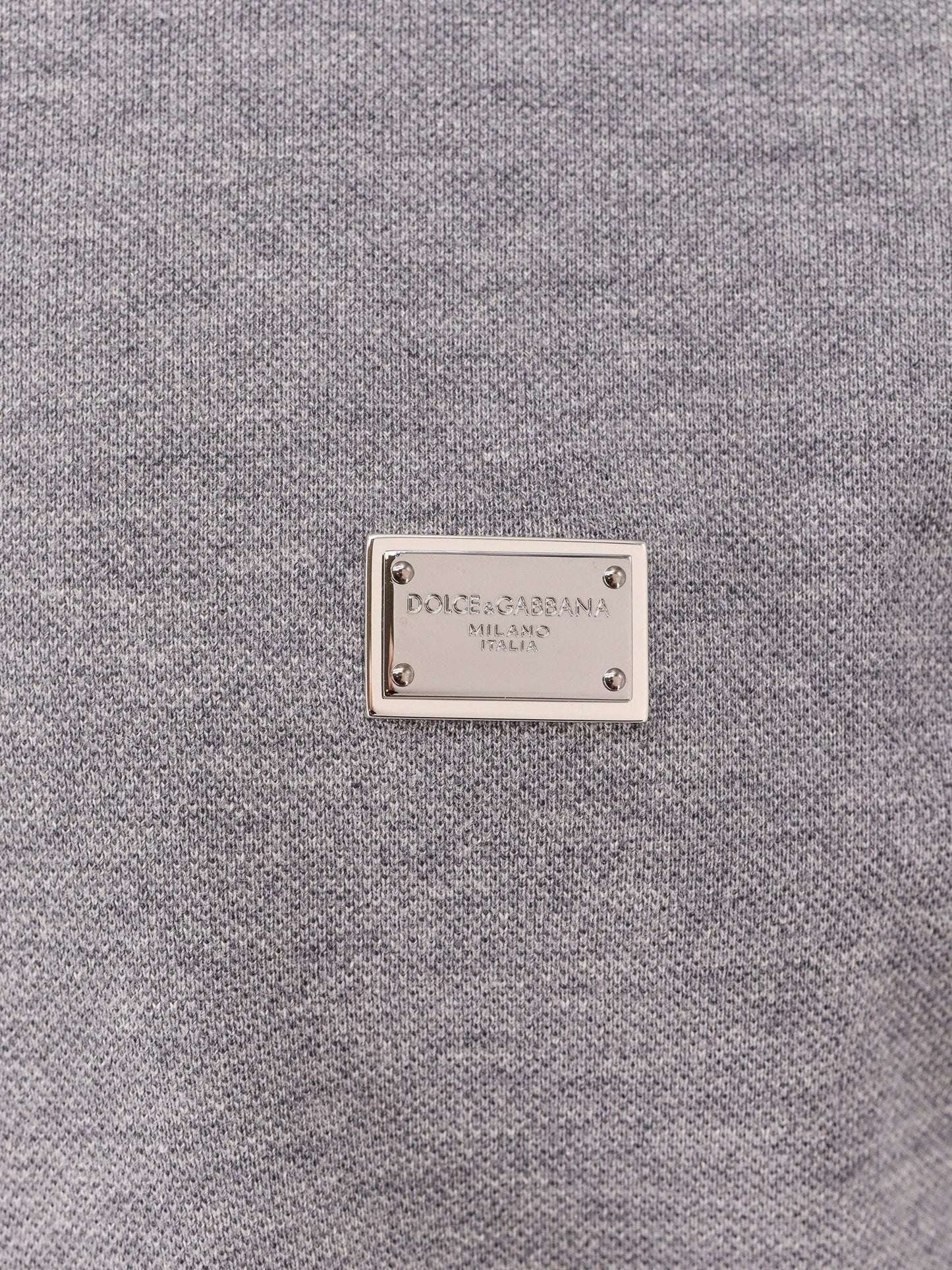 Dolce & Gabbana Men Cotton Polo Shirt With Dolce&Gabbana Milano Plate