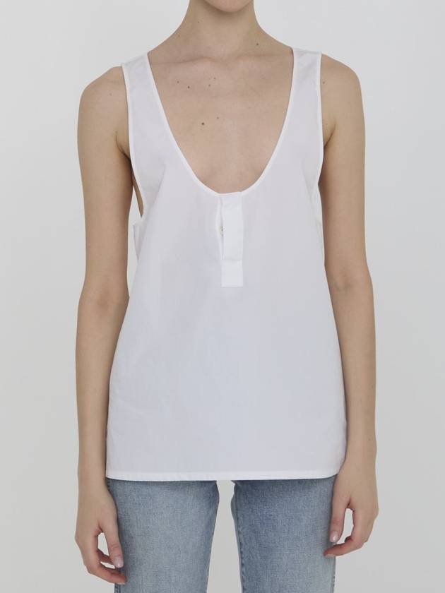 Saint Laurent Semi See-through Henry Tank Top 790074Y227W