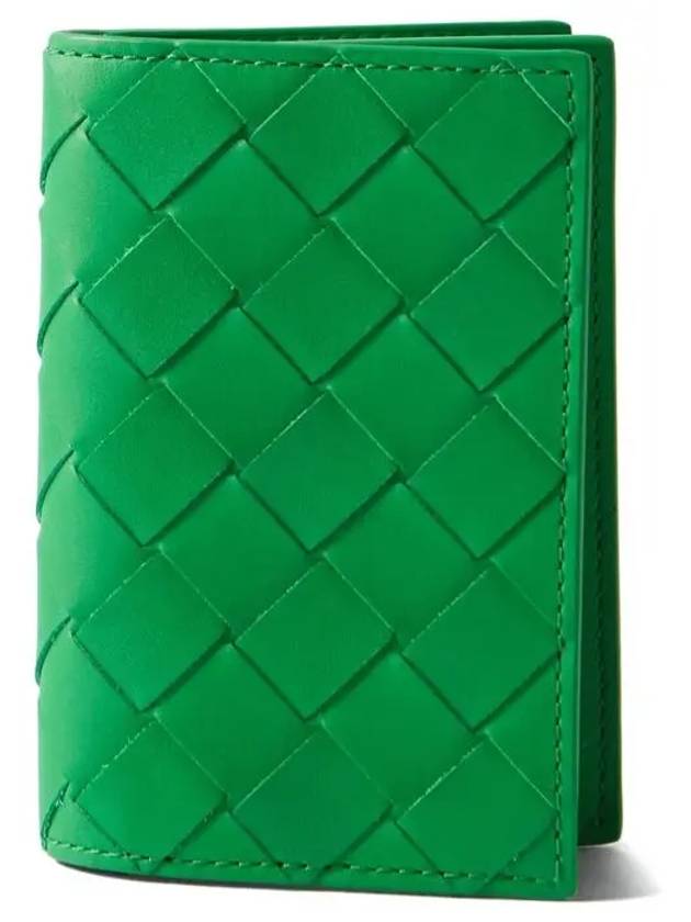 Bottega Veneta Intrecciato Folding Card Wallet Green