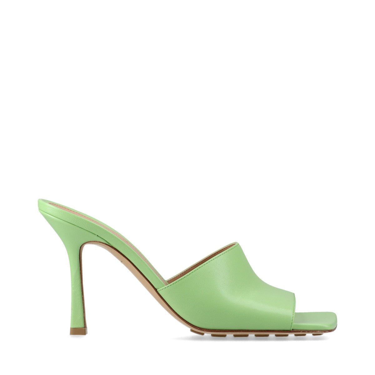 Bottega Veneta Leather Sandals 39 Light Green Lift Bag Stretch