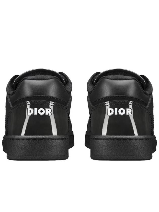 B27 Oblique Gravity Leather Low Top Sneakers Black Dior