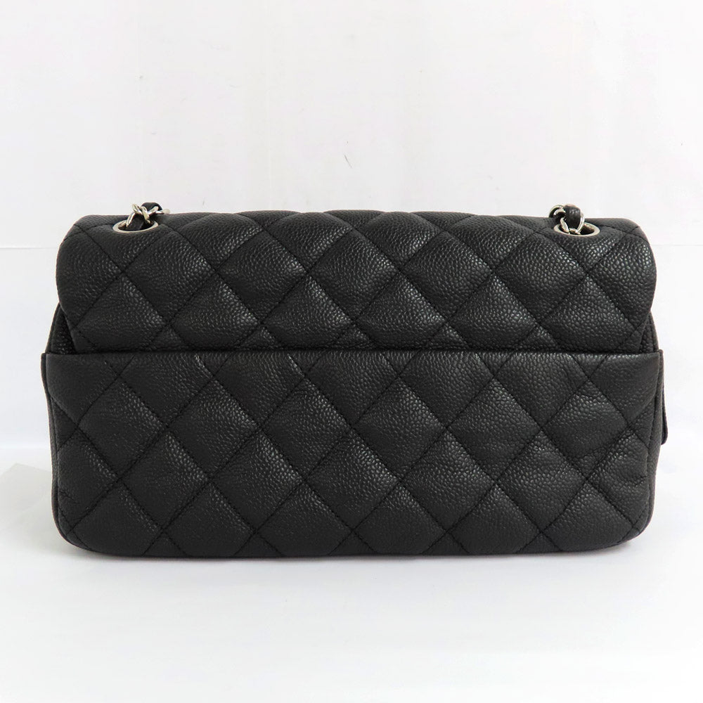 CHANEL A67741 Chanel Matrasse Chain Shoulder Bag St Caviar S Black Silver G 20th Coco Leather