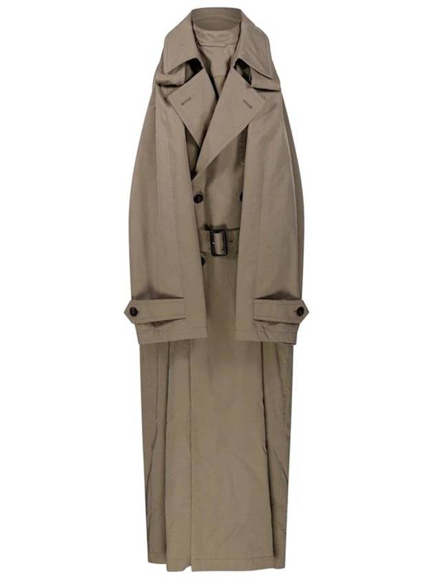 Balenciaga Women s Suspended Trench Long Dress Beige