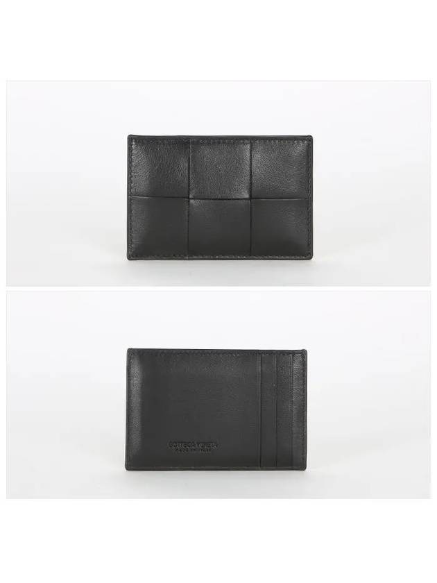 Bottega Veneta Intrecciato Lambskin Calfskin Card Wallet Black