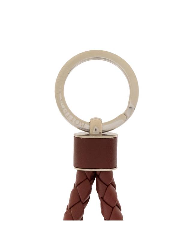 Bottega Veneta Intrecciato Leather Key Holder Barolo