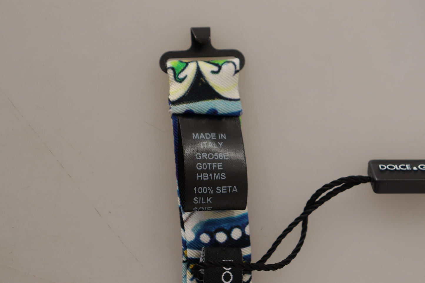 Dolce & Gabbana Majolica Print Silk Bow Men's Tie