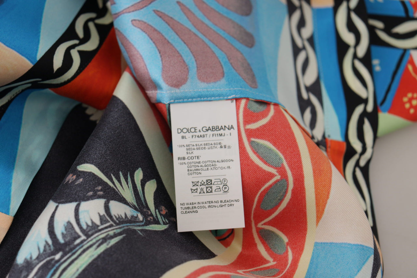 Dolce & Gabbana Multicolor Soldier Carretto Silk Top Women's T-shirt