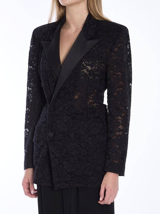Saint Laurent Tuxedo Jacket In Guipure