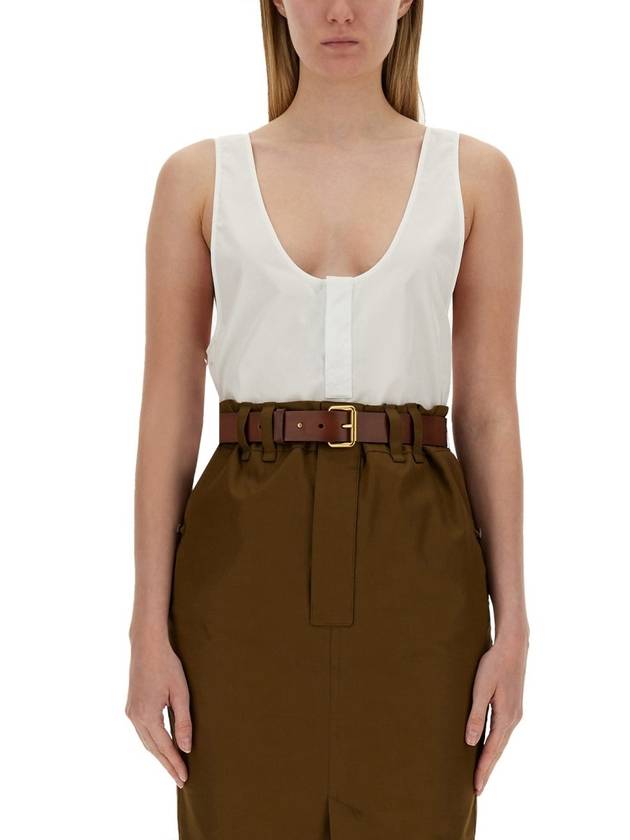 Saint Laurent Semi See-through Henry Tank Top 790074Y227W