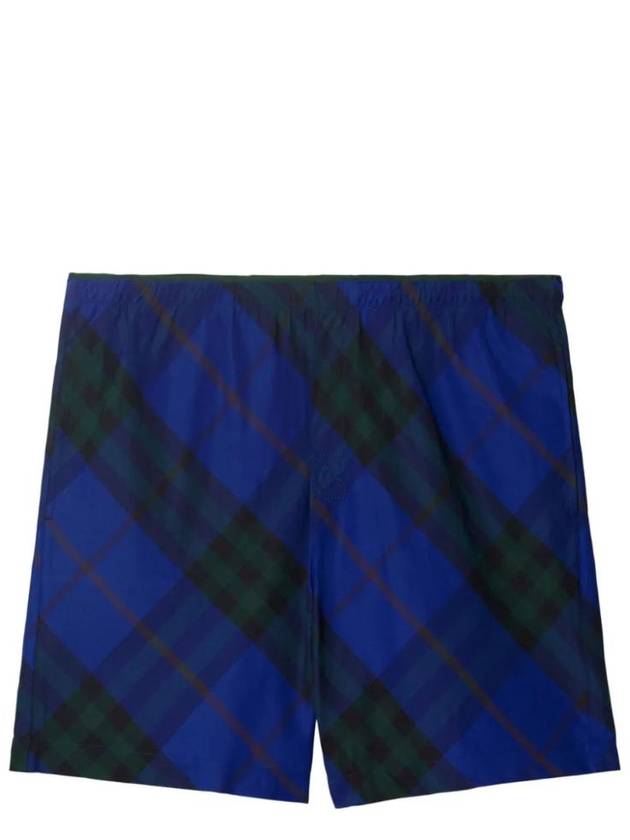 Burberry Check Twill Swim Shorts Blue